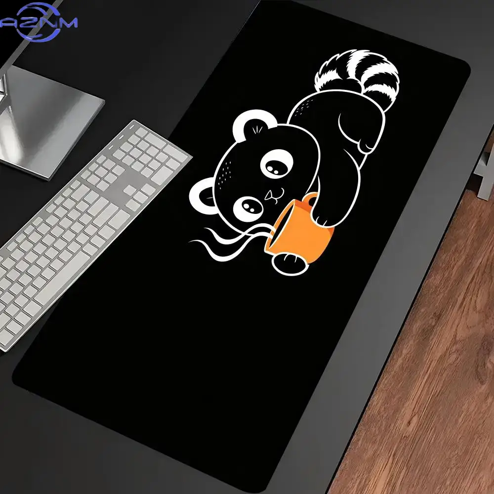 Cute Line Art Cat Hold Coffee  - Desk Setup Pc And Laptop ulasan dan harga