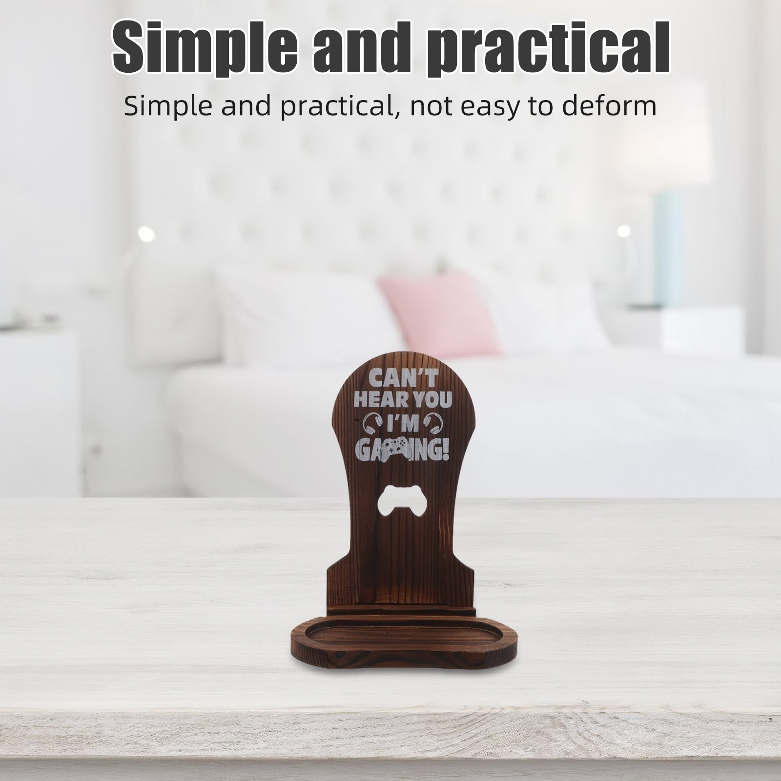 Gaming Headphone Stand Wood De - Desk Setup Minimalist ulasan dan harga