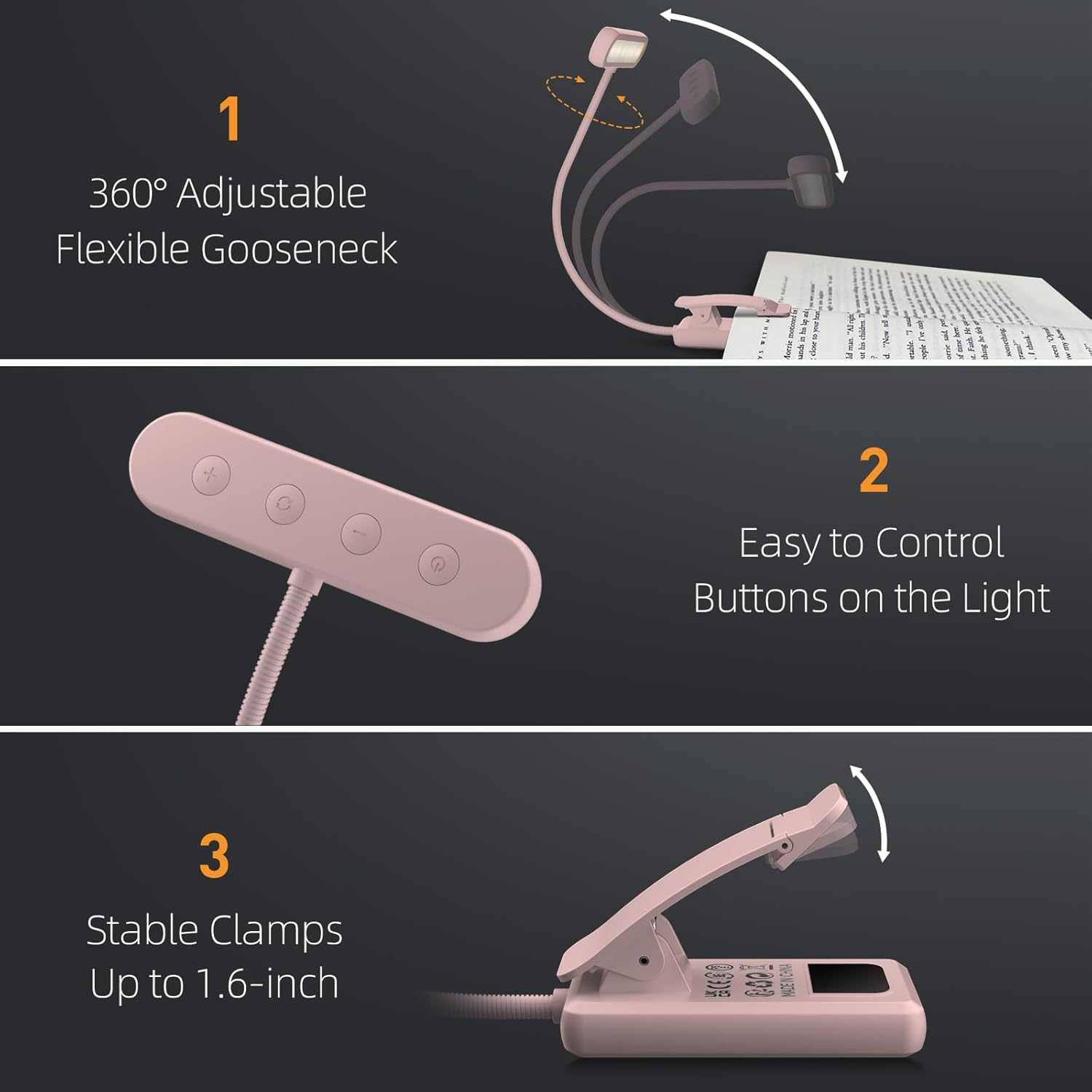 Reading Lamp Book Clamp Black/ - Desk Setup Lamp ulasan dan harga