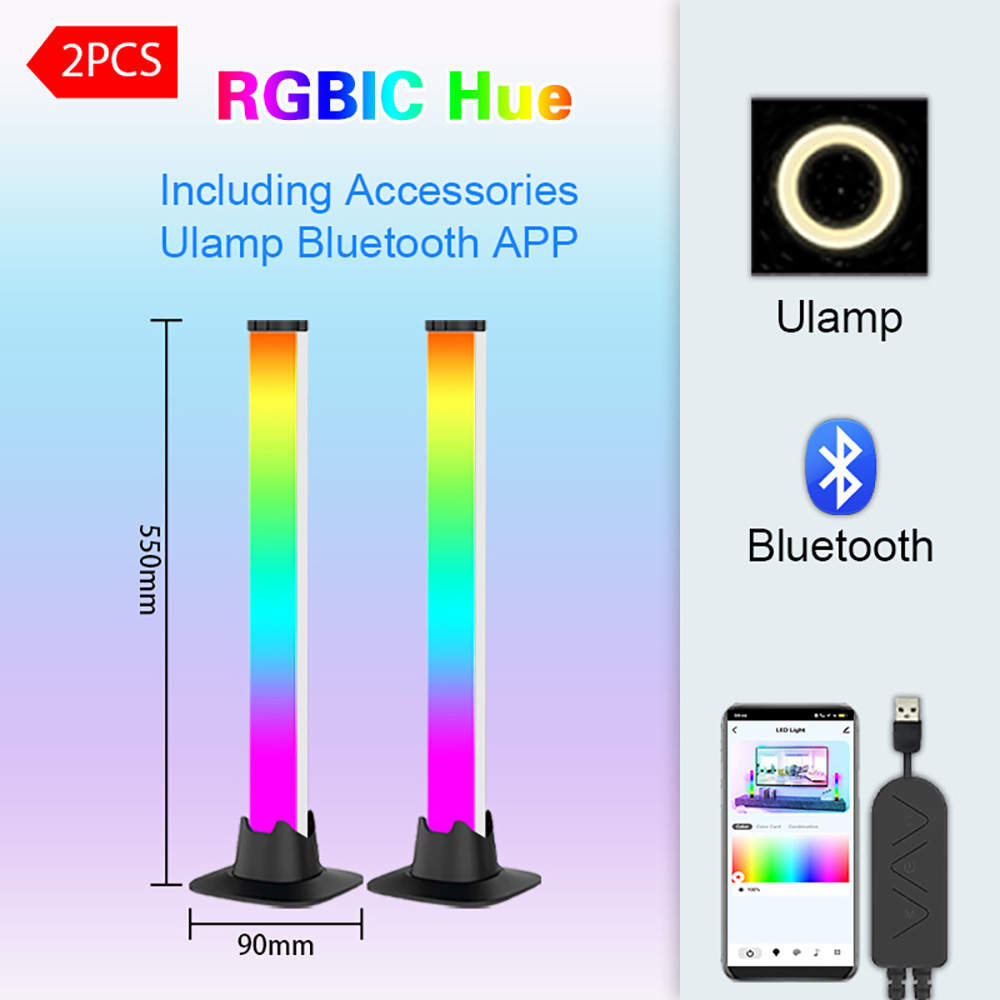Desktop Setup RGB LED Lights B - Desk Setup With Tv ulasan dan harga