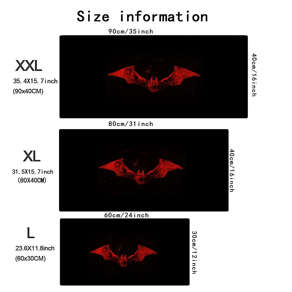 Dark Red Bat Pattern Large Gam - Desk Setup Pc And Laptop ulasan dan harga
