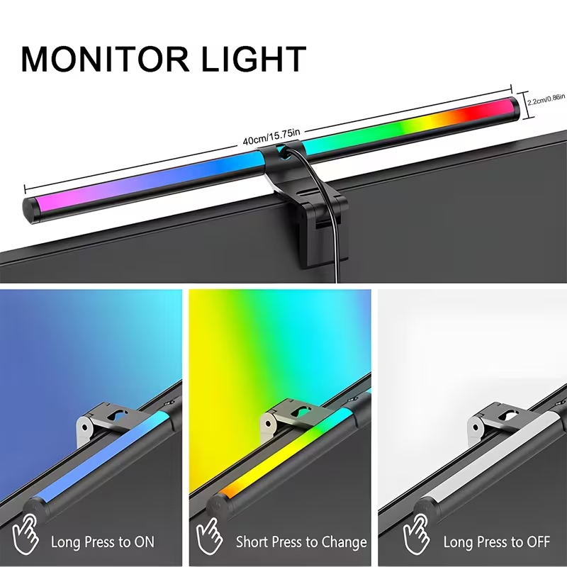 Monitor Light Bar RGB Lightbar - Desk Setup Lamp ulasan dan harga