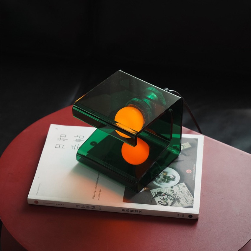 Modern Acrylic Cube Table Lamp - Desk Setup Minimalist ulasan dan harga