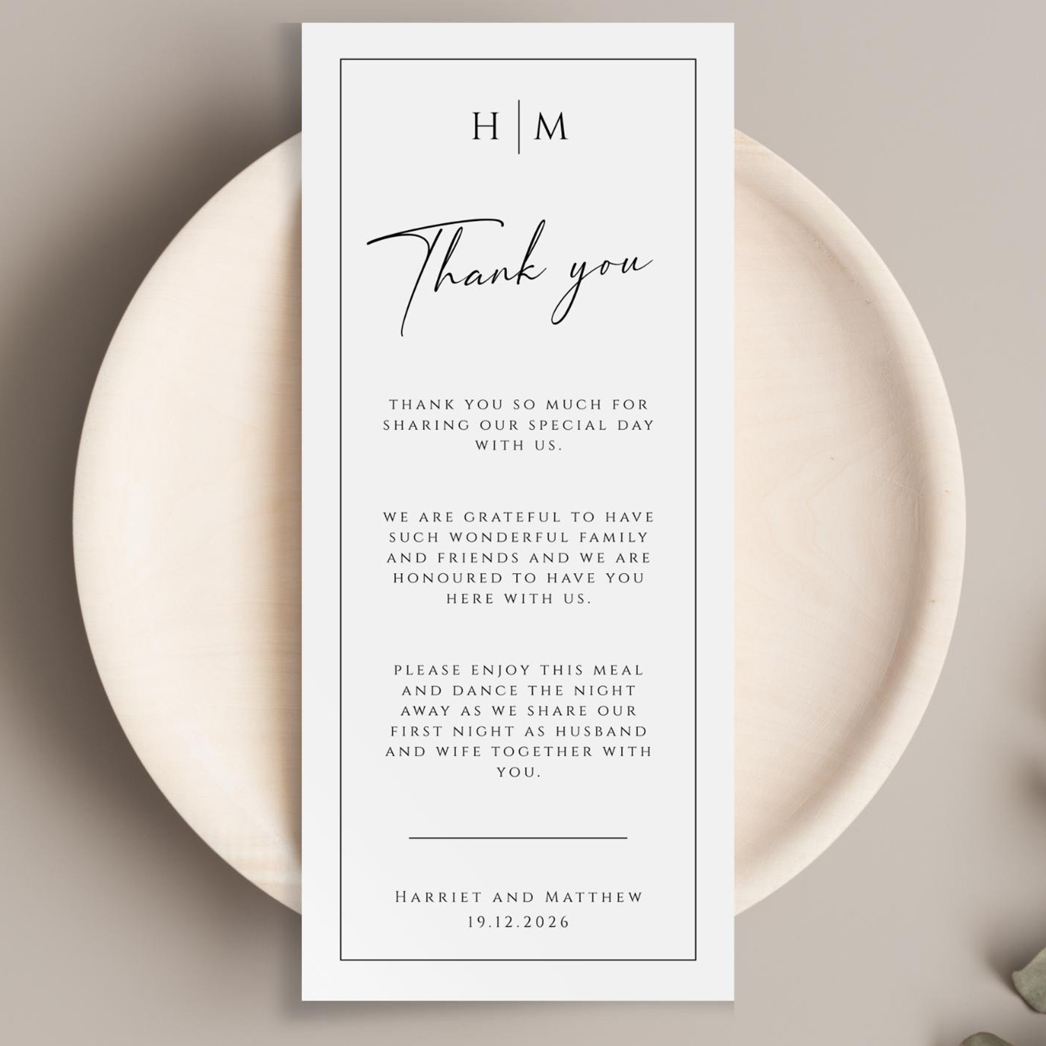 Personalized Table Card Weddin - Desk Setup Minimalist ulasan dan harga