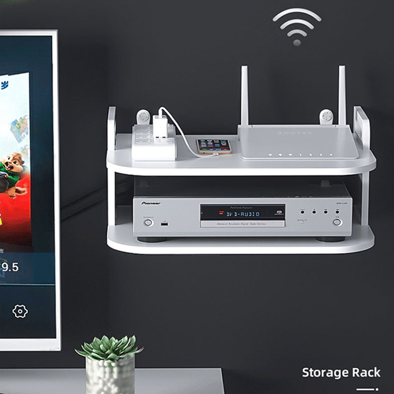 Wall-Mounted Router Cable Orga - Desk Setup With Tv ulasan dan harga