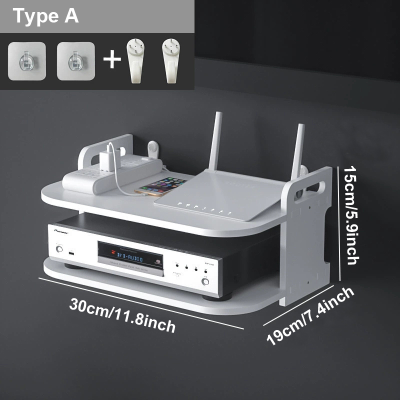 Wall-Mounted Router Cable Orga - Desk Setup With Tv ulasan dan harga