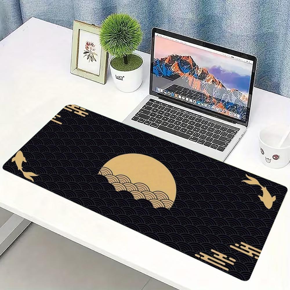 Japanese Golden Wave Moon Koi  - Desk Setup Pc And Laptop ulasan dan harga