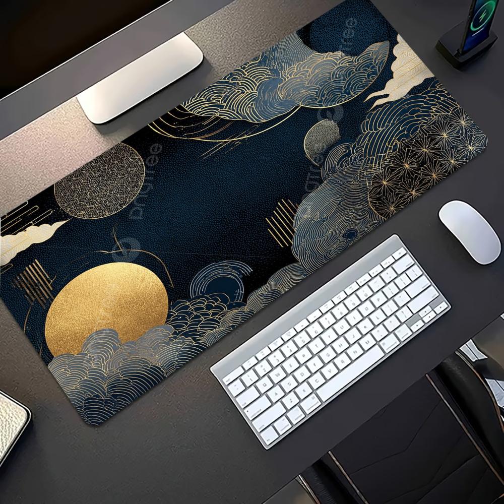 Japanese Golden Wave Moon Koi  - Desk Setup Pc And Laptop ulasan dan harga