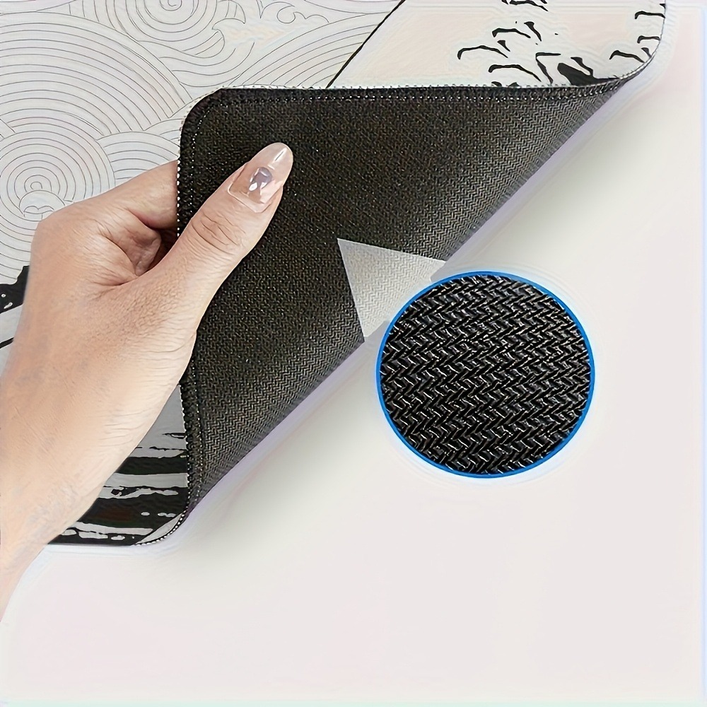 Black White Wave Art XXL Desk  - Desk Setup Pc And Laptop ulasan dan harga