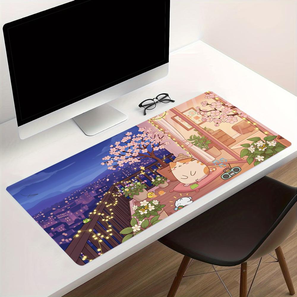 Cozy Anime Street Extended Gam - Desk Setup Pc And Laptop ulasan dan harga