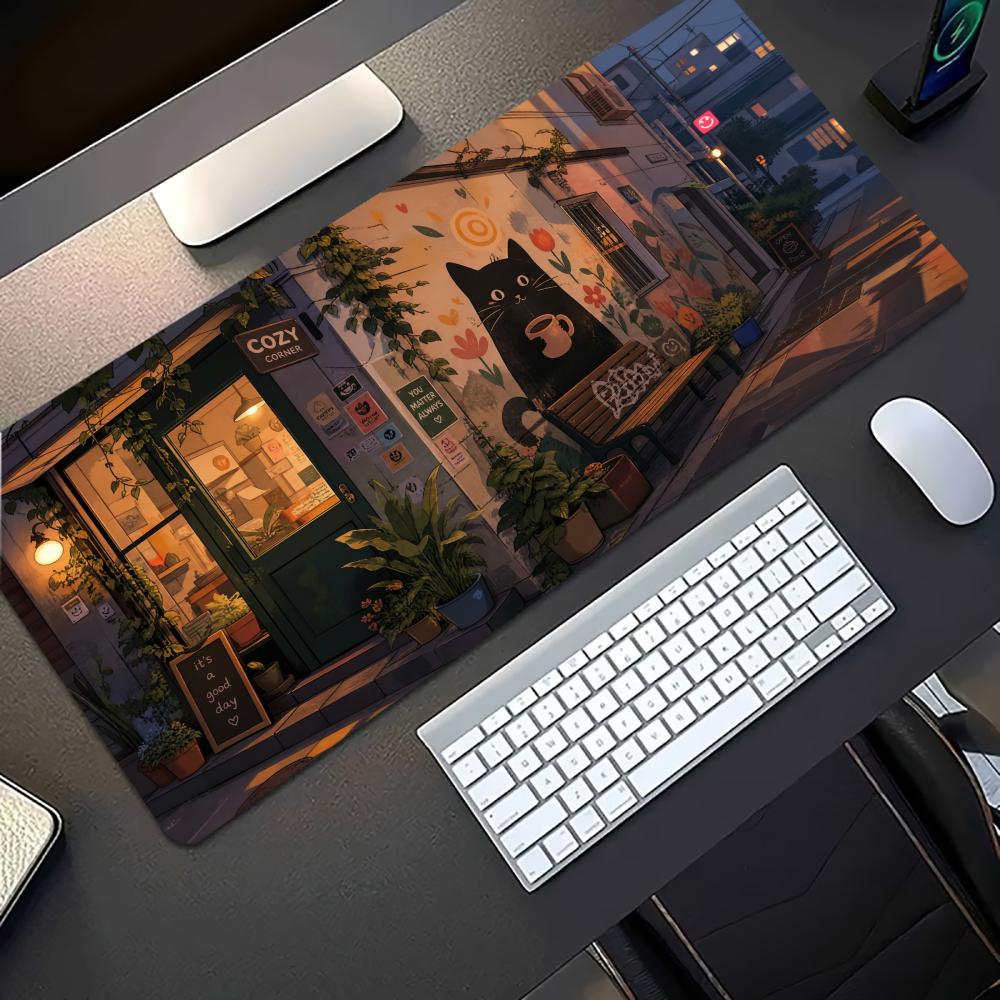 Cozy Anime Street Extended Gam - Desk Setup Pc And Laptop ulasan dan harga