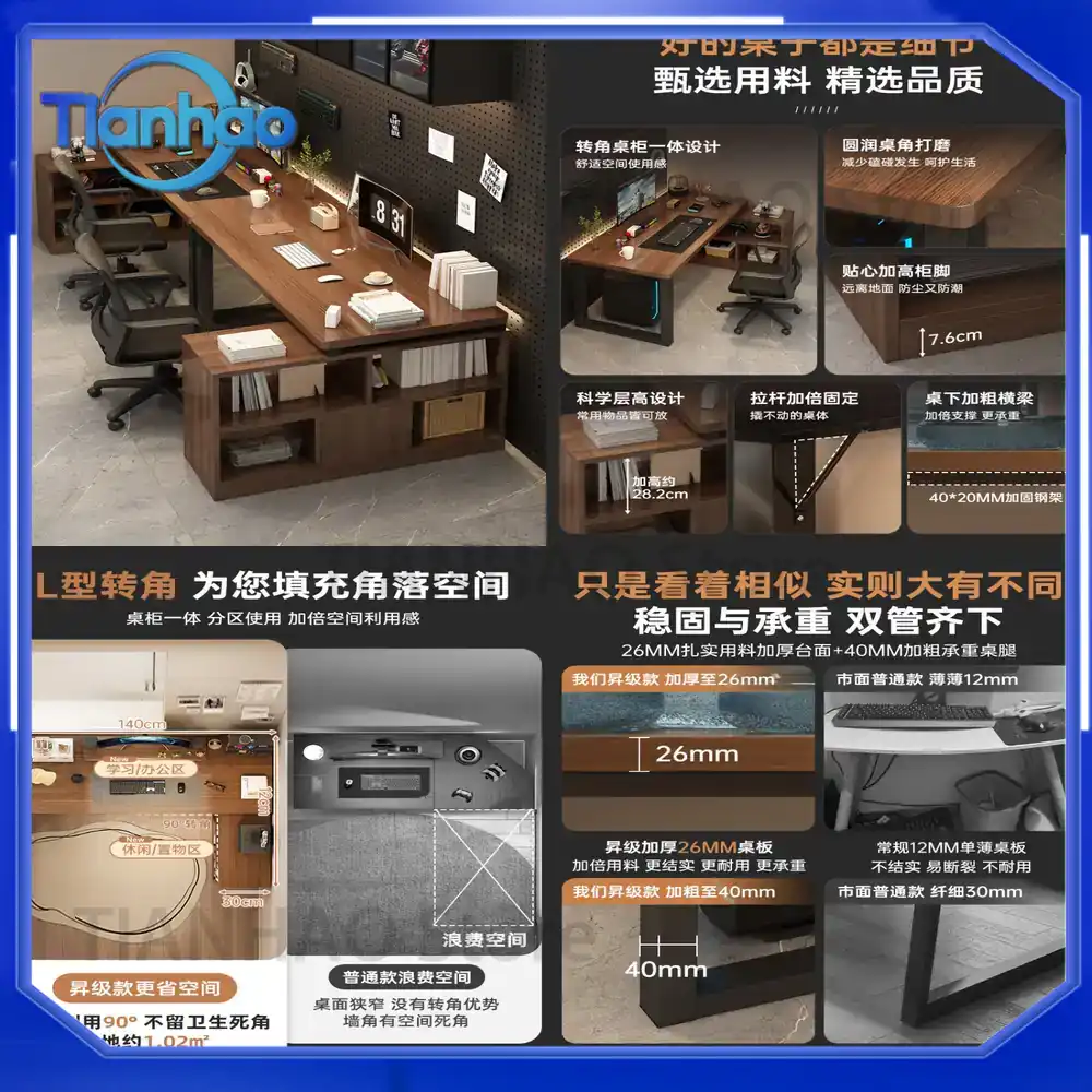 L Shaped Gaming Desk with Book - Desk Setup L Shaped ulasan dan harga