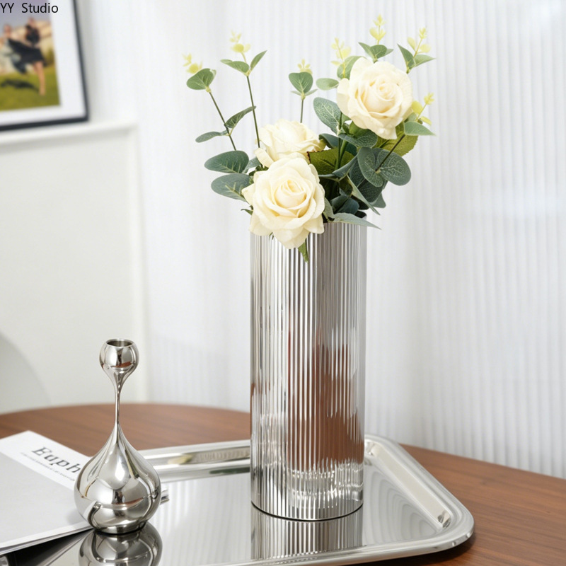 Luxury Stainless Steel Vase No - Desk Setup Minimalist ulasan dan harga