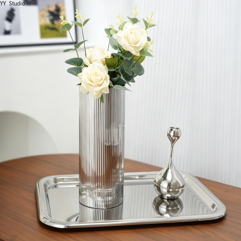Luxury Stainless Steel Vase No - Desk Setup Minimalist ulasan dan harga