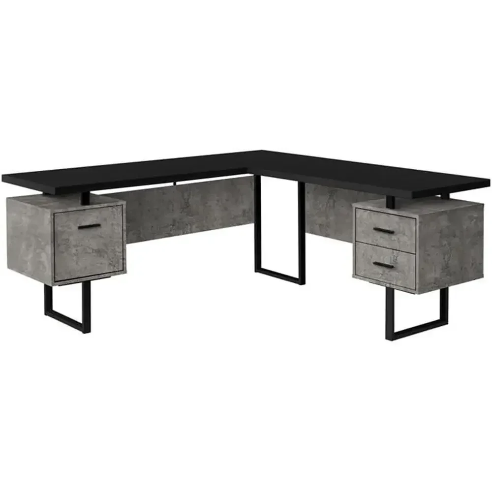 L-Shaped 70 Computer Desk with - Desk Setup L Shaped ulasan dan harga