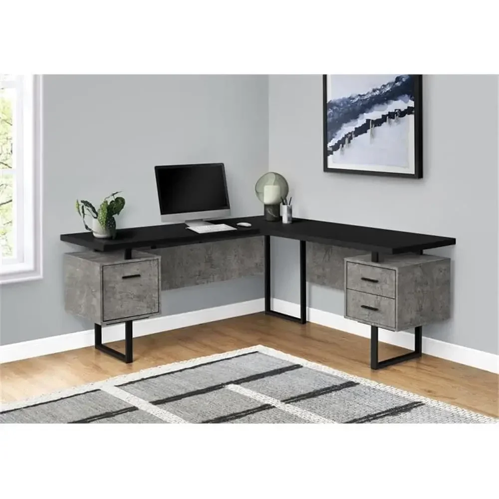 L-Shaped 70 Computer Desk with - Desk Setup L Shaped ulasan dan harga