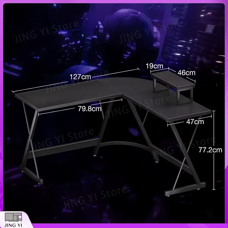 L Shaped Gaming Desk with Moni - Desk Setup L Shaped ulasan dan harga