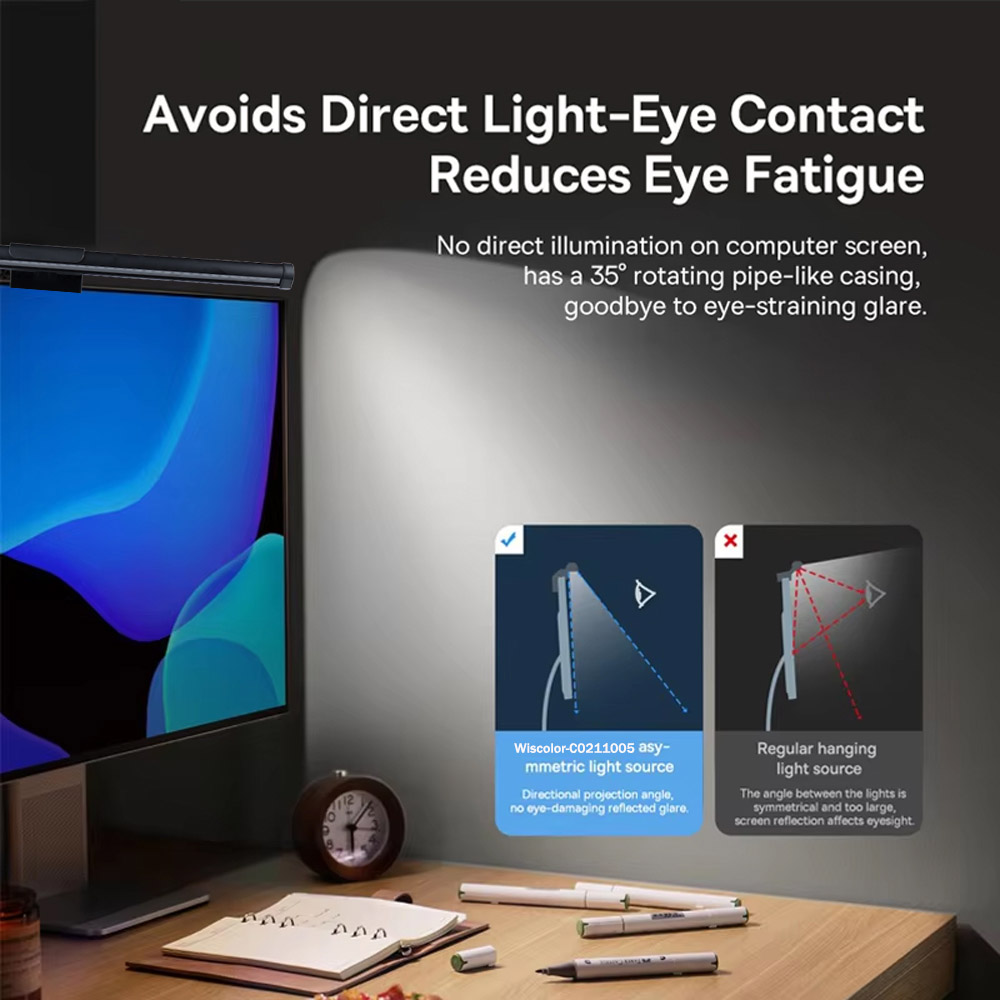 Wiscolor LED Screen Monitor Ha - Desk Setup Lamp ulasan dan harga
