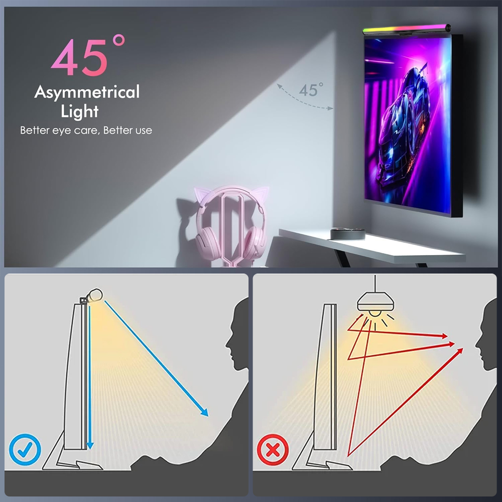 Wifi Lightbar Monitor Light Ba - Setup Desk Monitor ulasan dan harga