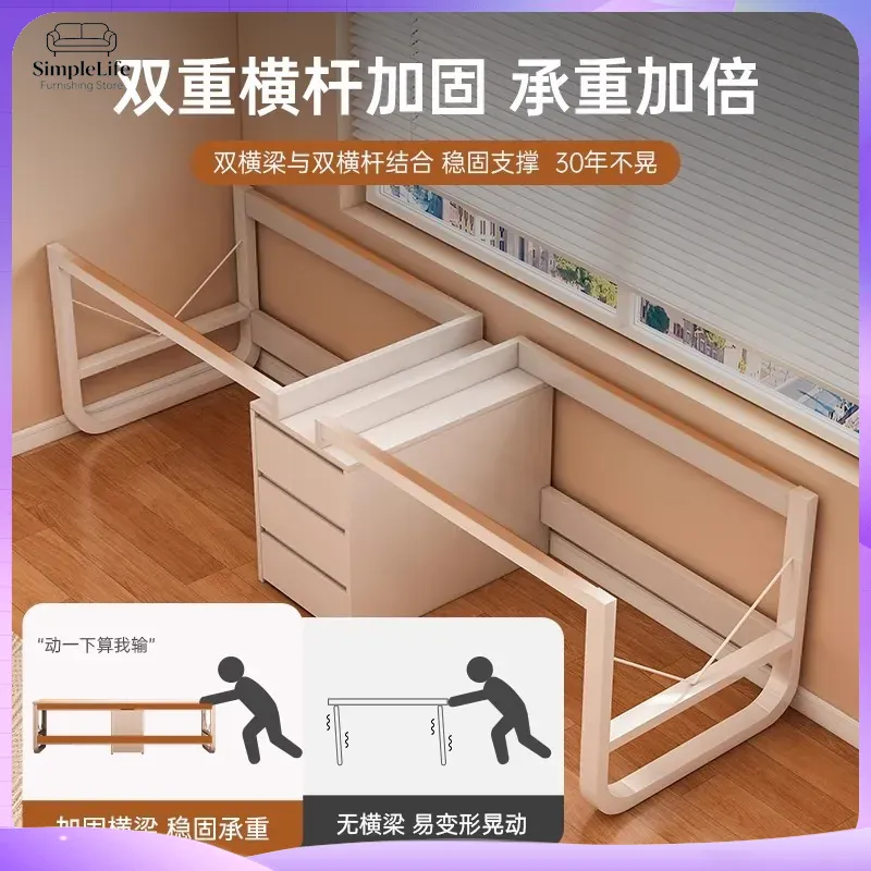 Double Computer Desk for Home  - Desk Setup L Shaped ulasan dan harga