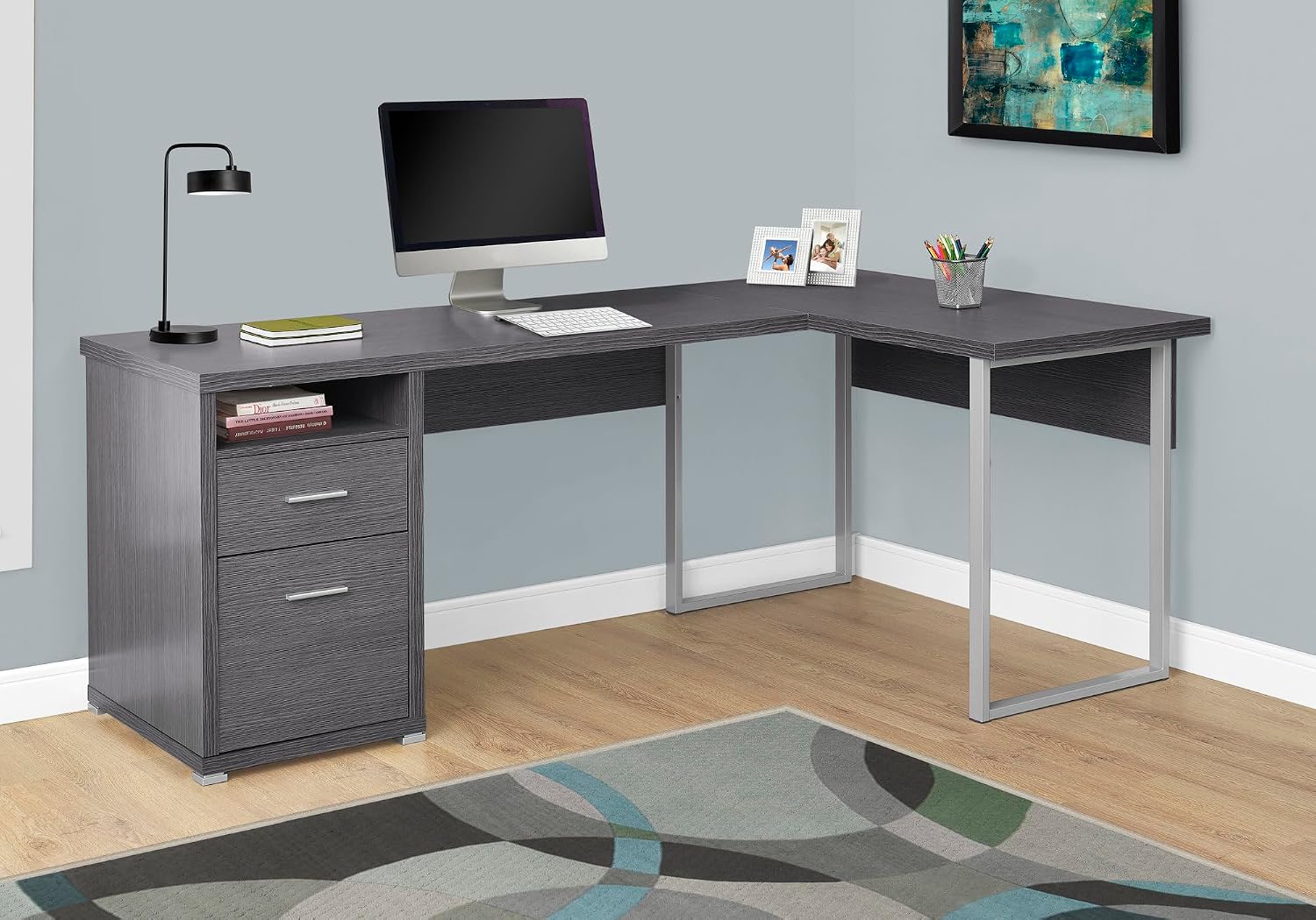 I 7257 Computer Desk, Home Off - Desk Setup L Shaped ulasan dan harga