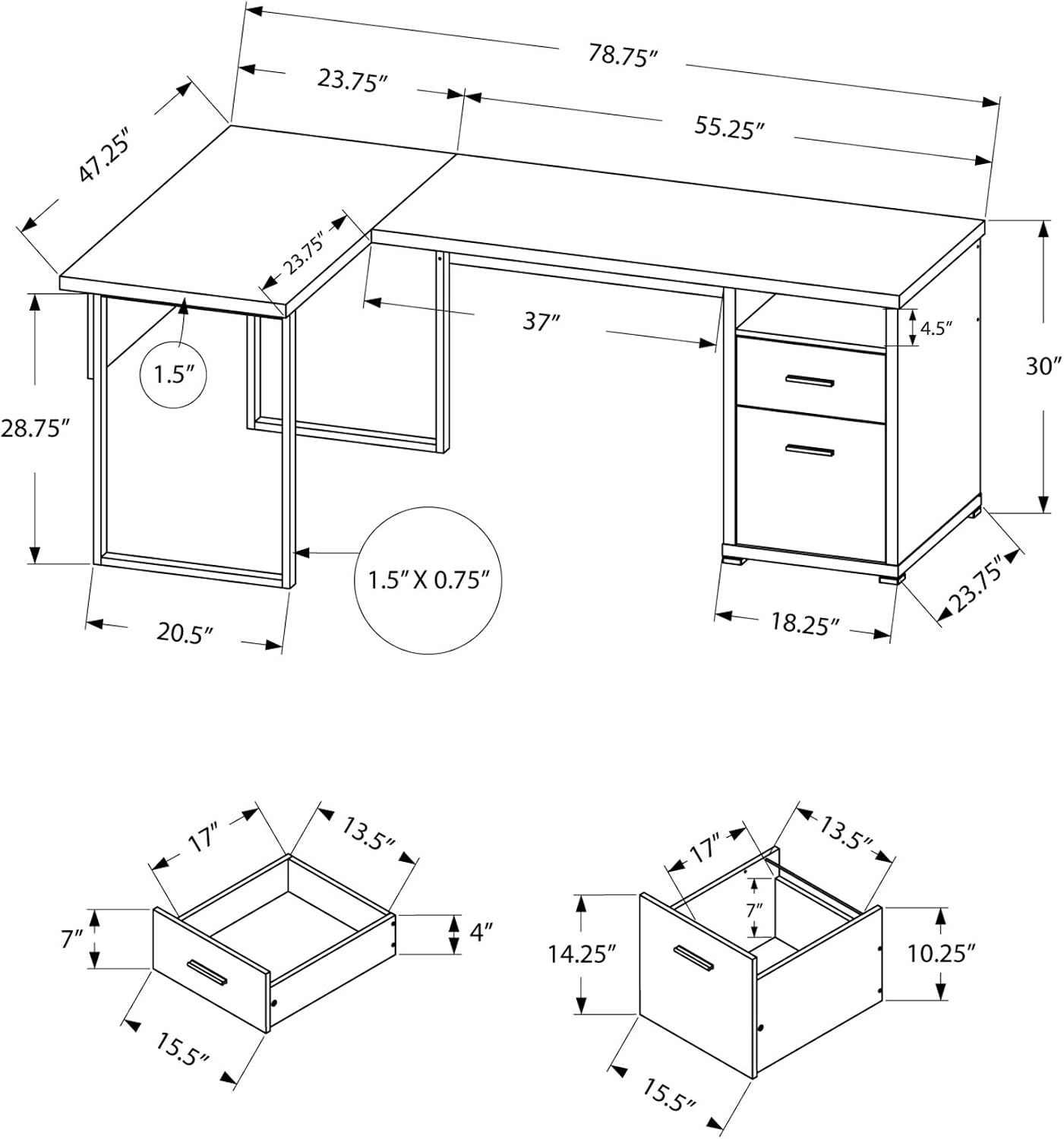 I 7257 Computer Desk, Home Off - Desk Setup L Shaped ulasan dan harga