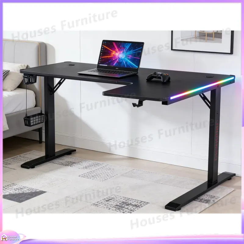 Large 160cm Gaming Desk with L - Desk Setup L Shaped ulasan dan harga