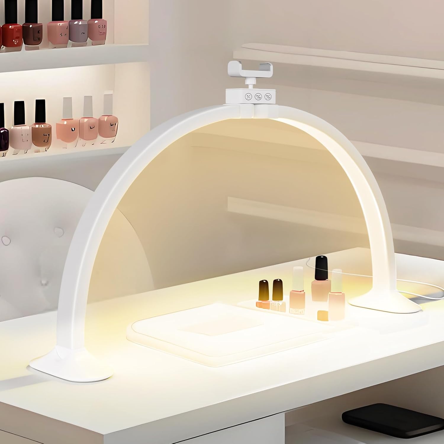 Half Moon Light U-Shaped Nail  - Desk Setup Lamp ulasan dan harga