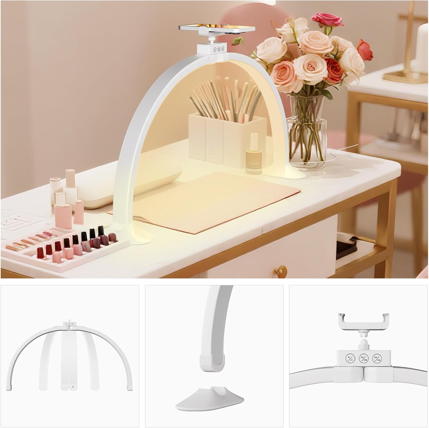 Half Moon Light U-Shaped Nail  - Desk Setup Lamp ulasan dan harga