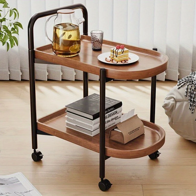 Nordic Style Rolling Side Tabl - Desk Setup Minimalist ulasan dan harga